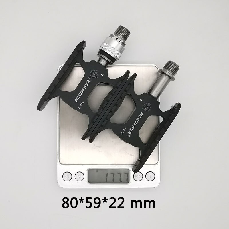 2 size ultralight 158g bicycle pedal for Brompton bike black/silver color aluminum + titanium axis 1pair