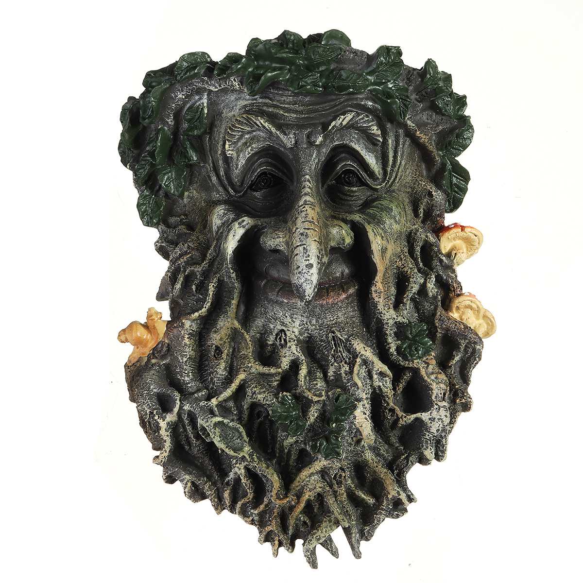 Outdoor Garden Tree Decoration Garden Hanging Figurines Resin Tree Face Statue Sculpture Tree Garden Decor Ornament