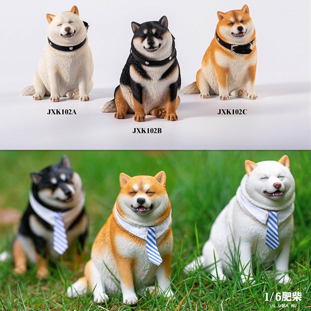 IN MAGAZZINO! JXK 1/6 Fat Shiba Inu modello animale simpatico cane curativo 2022 nuova Action Figure divertente collezionista decorazione giocattolo regalo per bambini