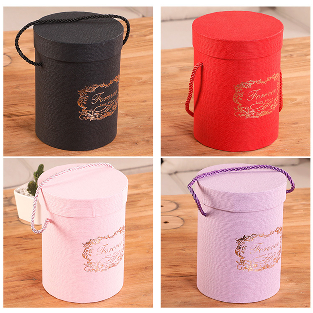 Ronde Bloem Papier Dozen Rose Bloem Knuffel Emmer Vaas Met Deksel Party Verjaardag Presenteert Home Decor Voor Bruiloft Diy supply