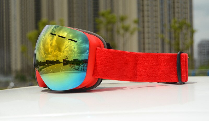 Winter Windproof Skiing Glasses Goggles Outdoor Sports Glasses Ski Goggles UV400 Snow blindness prevention Sunglasses: Redlens Redframe