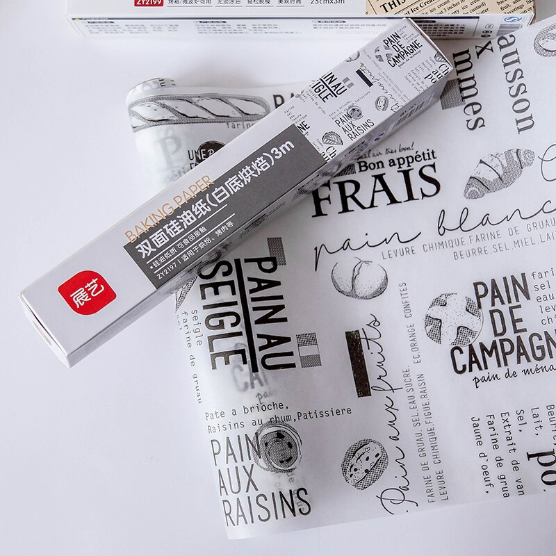 Parchment Paper Baking Tools Food Grade Grease Paper Bread Burger Sandwich Fries Wrappers Cookie Oilpaper 3/5 Meters