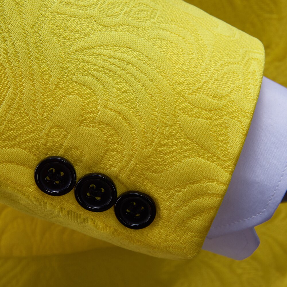 Nuovo abito da uomo classico Slim Fit Masculino abiti da sera per uomo scialle risvolto smoking da sposo giallo viola abbigliamento da sposa 3 pezzi