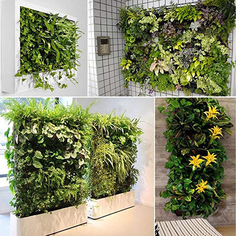 Tuin zwarte plantenkweekzak buiten tuinieren verticale wand hangende kweekpot plantzak zaailingpot druivenzakken voor planten