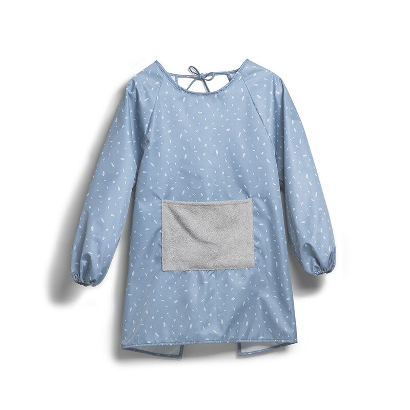 Tela para el hogar, delantal para limpiar a mano, Algodón puro, de cocina y cocina, mono a prueba de aceite: Azul