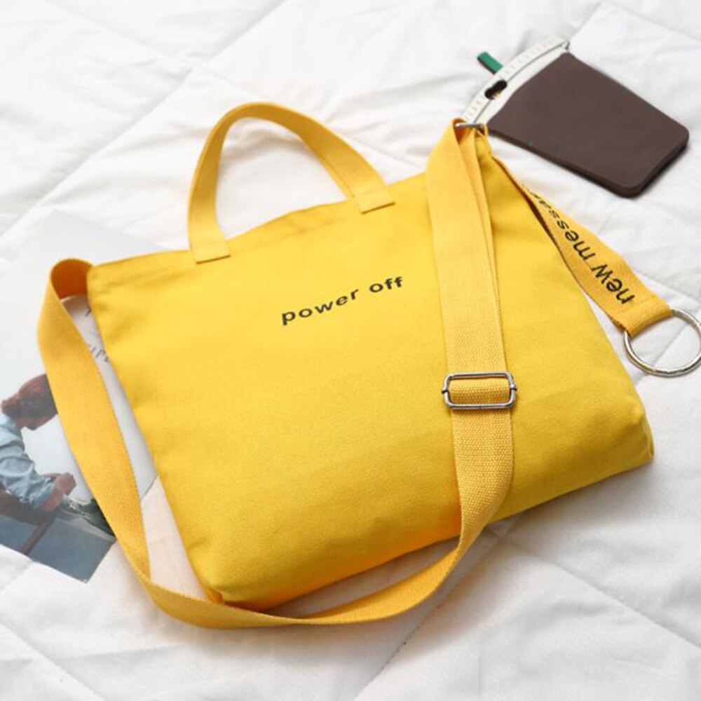 Simple Mode Canvas Schoudertas Schooltas Casual Crossbody Tas Reizen Winkelen Tote Handtas School-Tassen-Voor-meisjes