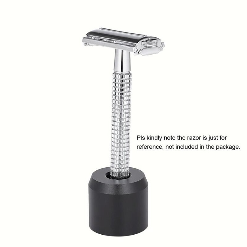 RONDA DE BIGOTE de afeitar brocha para Base de maquillaje de afeitar cepillo soporte de aleación de aluminio estable de afeitar cepillo titular de la maquinilla de afeitar de seguridad de soporte de la Base