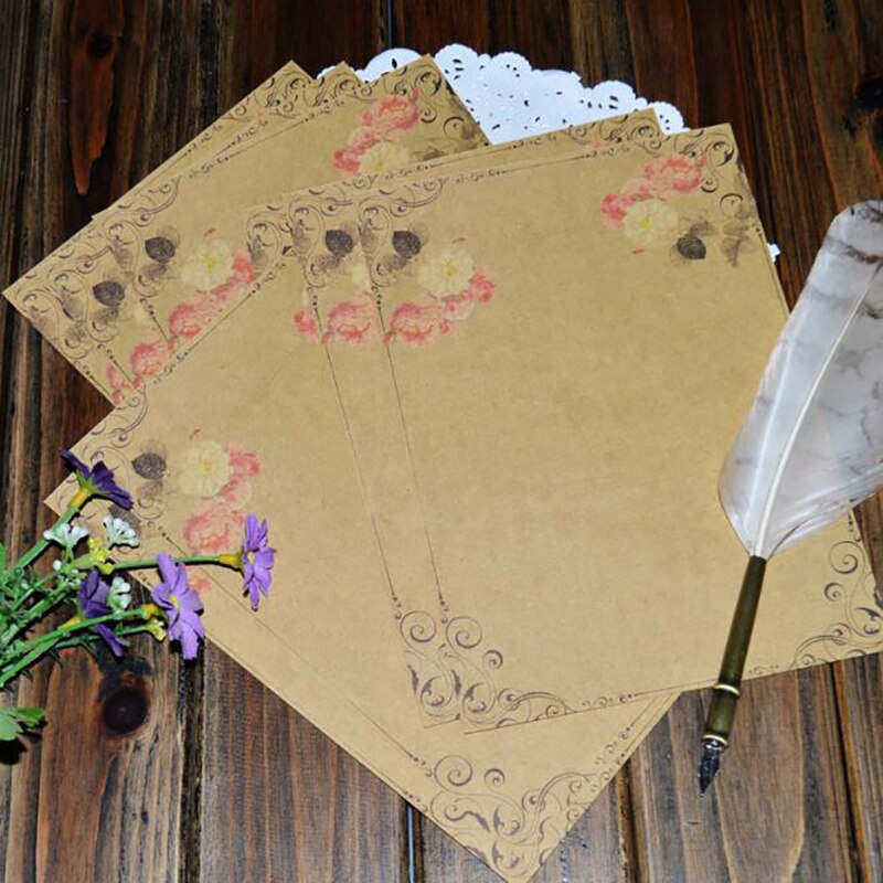 Office Envelope Letter Paper European Country Style Vintage Message Writing Love Paper Letter Set School Stationery Supply