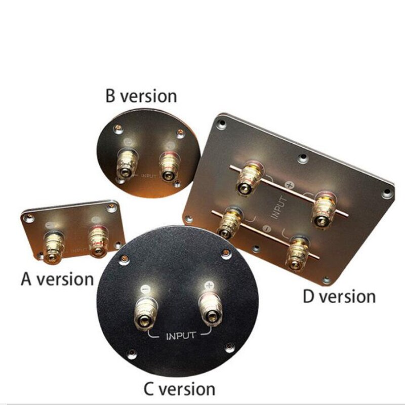 1 PC Aluminum Alloy Pure Copper Terminal Cup Banana Jack Socket Binding Post Speaker Box Banana Plug Connector Box Red + Black: A version