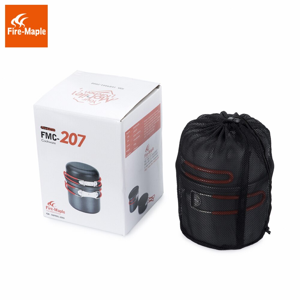 Fogo maple acampamento pote tigela dobrável mochila conjunto de panelas para 1 pessoa 195g FMC-207 ultraleve ao ar livre único panelas