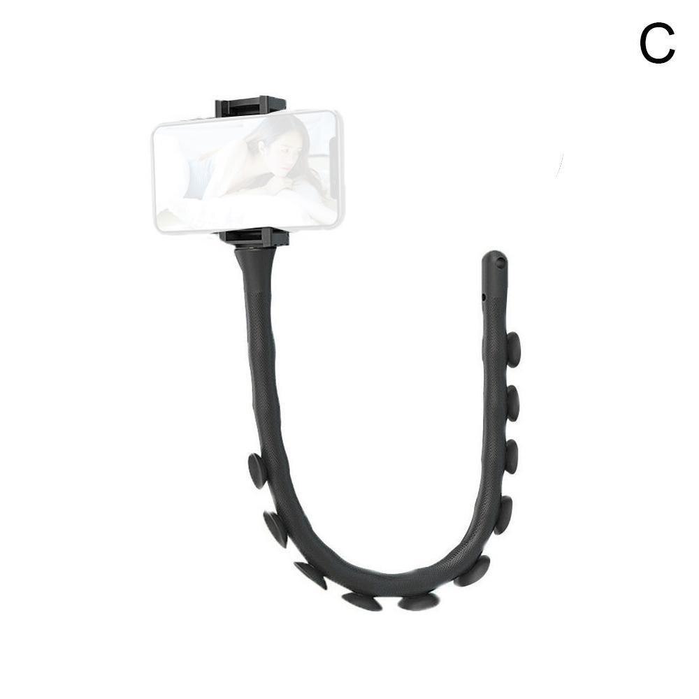 Shellnail søt caterpillar lazy bracket mobiltelefon holder orm fleksibel telefon sugekopp stativ for hjemmevegg stasjonær sykkel: Telefonholder c
