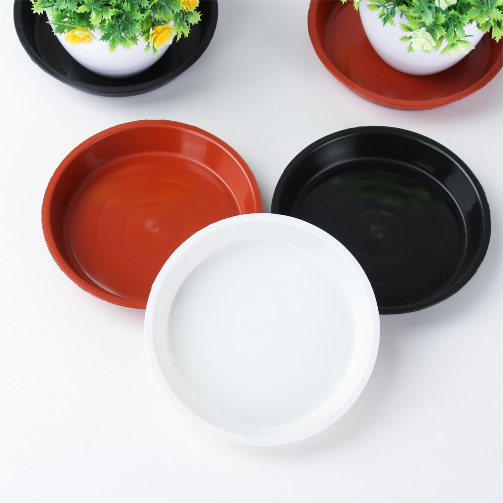 3Pcs Durable Kunststoff Pflanze Untertasse Heavy Duty Drip Trays Kunststoff Tray Untertassen Runde Blume Topf Indoor Outdoor Garten Zubehör