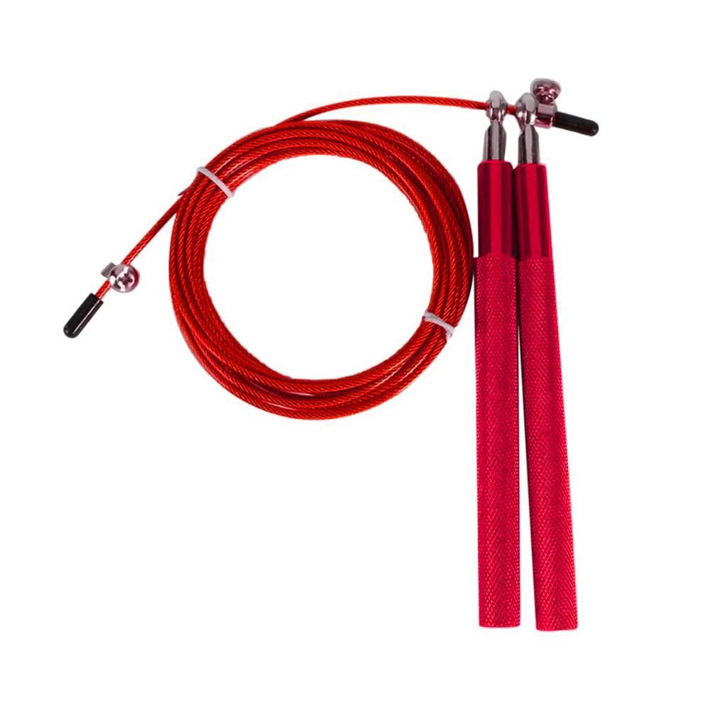 3 Meters Bearing Skipping Rope Fitness Training Jumping Rope Double Shaking Game Metal Aluminum Handle shipp: Red