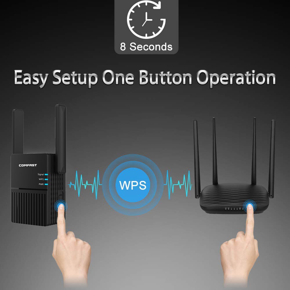 WiFi répéteur WiFi routeur Extender 2.4G 5G sans fil WiFi Booster Wi-Fi amplificateur 5Ghz Wi-Fi répéteur de Signal Wi-Fi 1200Mpbs