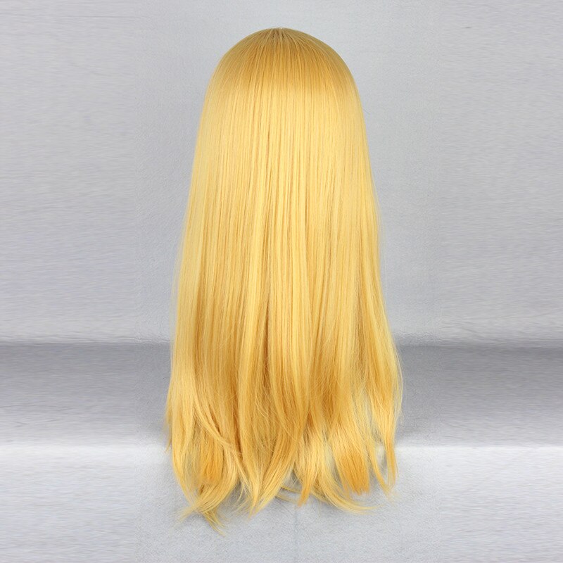 Your Style-Peluca de cabello sintético para mujer, pelo Natural liso de longitud media, color amarillo, negro, marrón y rosa, fibra de alta temperatura