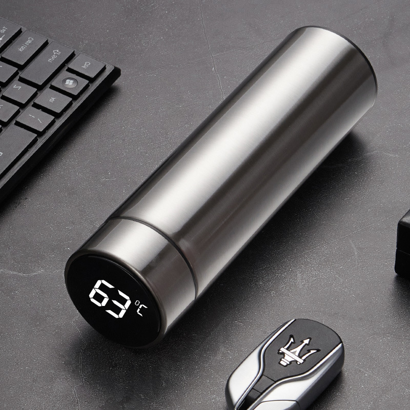 Parachute Smart Stainless Steel Thermos Bottle Tea Water Bottles Cup: Shiny Sliver 11