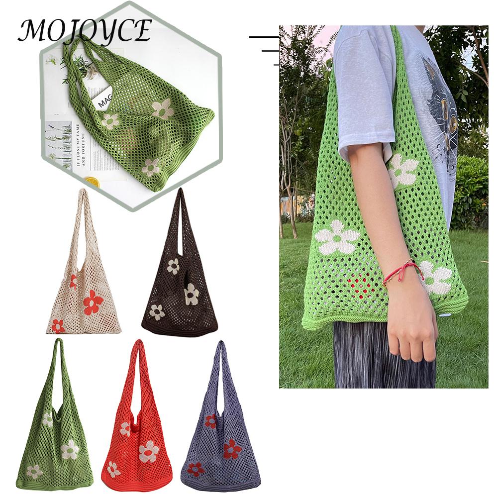 Draagbare Bloem Winkelen Mesh Netto Zak Fruit Opslag Milieuvriendelijke Weven Handtassen Groente Opslag Herbruikbare Opvouwbare Vrouwen Tassen