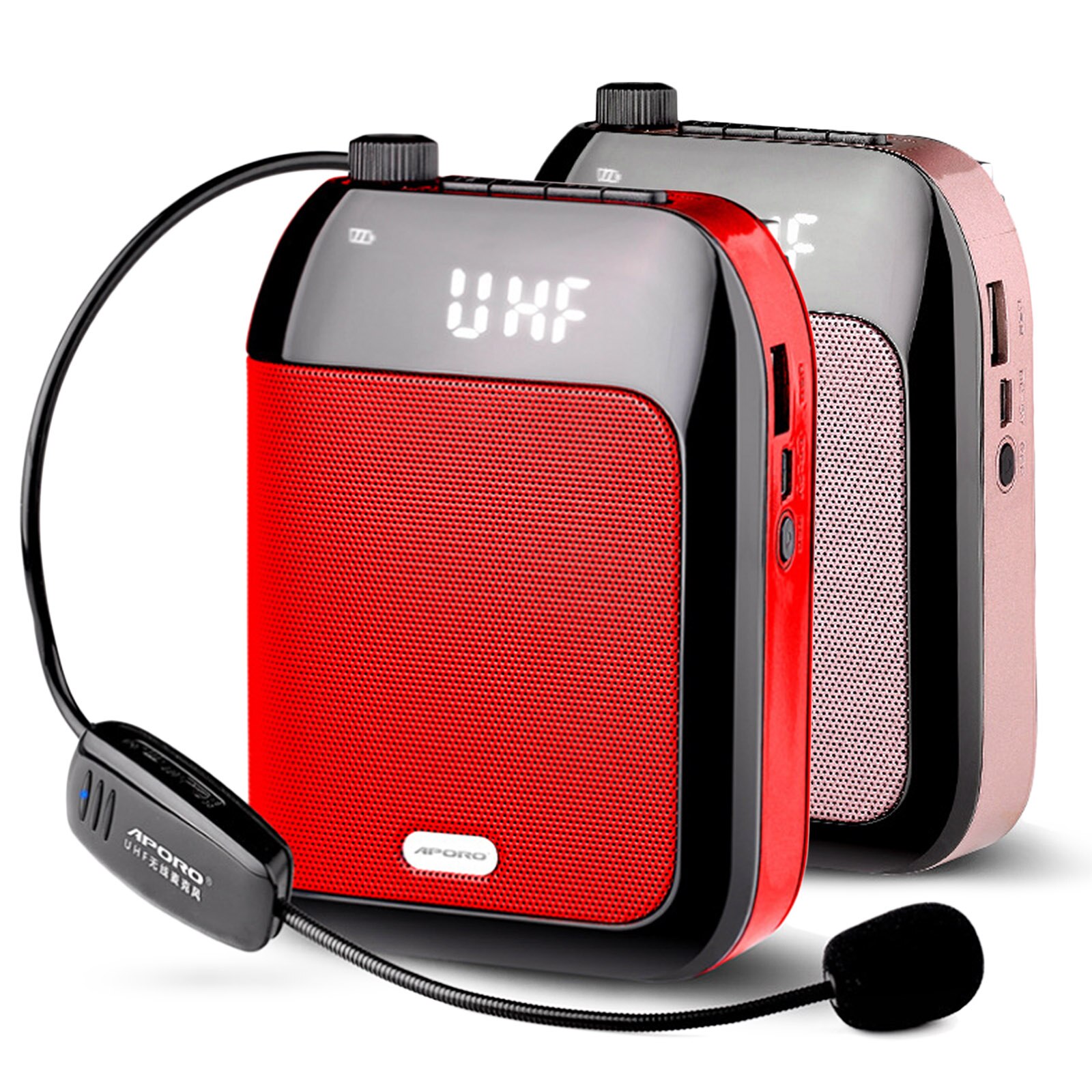 Gosear-Amplificador de voz portátil multifuncional, altavoz de voz compatible con Bluetooth, con micrófono inalámbrico para profesores, 15W