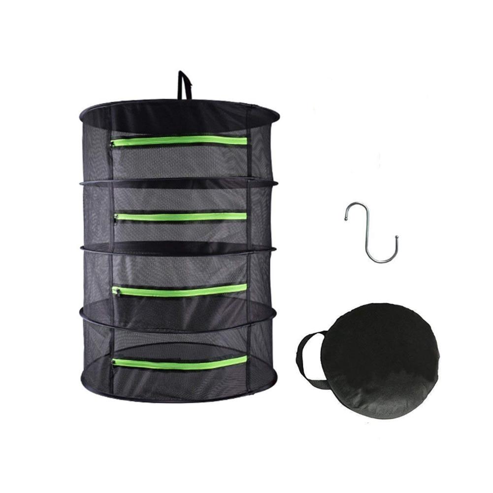 Filet de séchage multifonctionnel, 4/6/8 couches, 0.6M, fermeture éclair, maille hydroponique pour vêtements et pétales alimentaires, outil de séchage rapide: 4 layer
