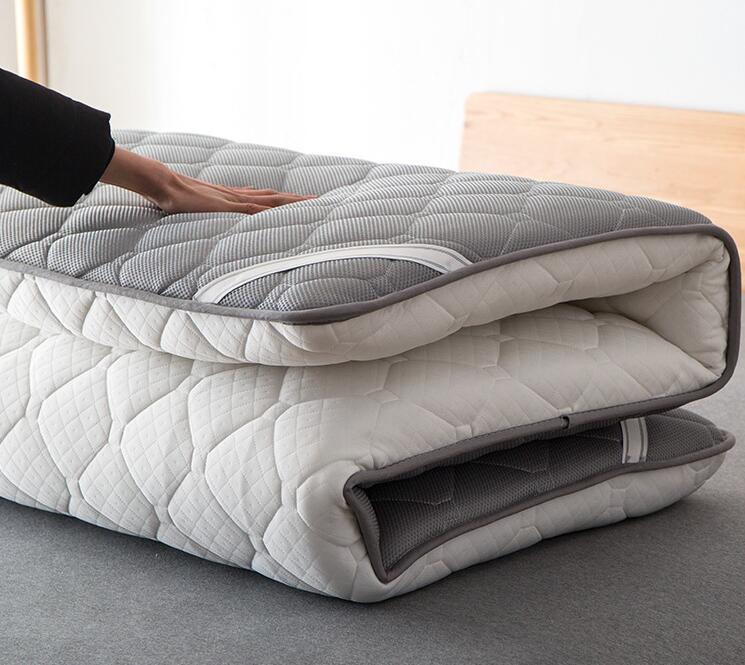 Monteret madras quiltet gulv futon madras blød tyk sammenklappelig madras komfort bærbar camping sovende gæsteseng