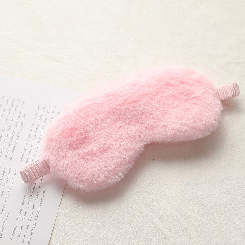 Sleeping Mask Sleeping Blindfold Soft Plush Eye Masks Cute Love Cloud Eye Cover Plush Mask Eyepatch Nap Health Eye Cover: pink