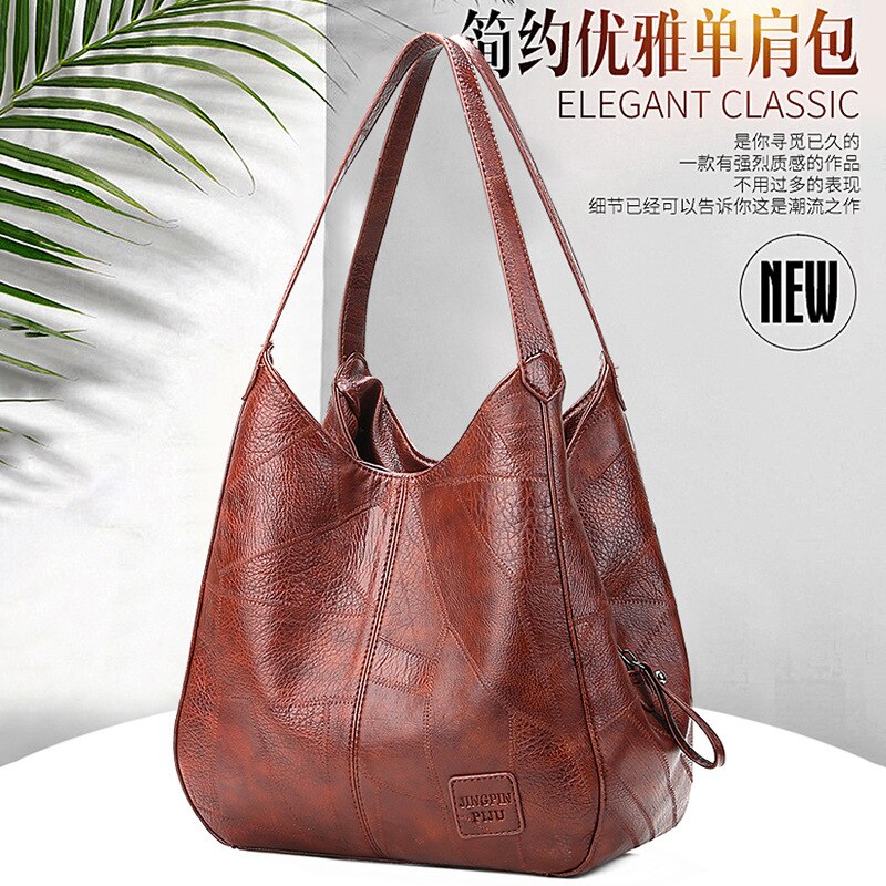 Tasche mädchen neue trendy weiche leder schulter tasche große-kapazität stiletto tasche frauen handtasche