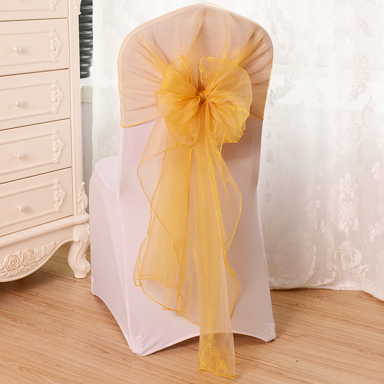 65x275cm Orange Organza Knot Wedding Chair Decor Banquet Event Chair Decorations Bow Ties Chair Bands Sashes Blue 25pcs/lot: 9