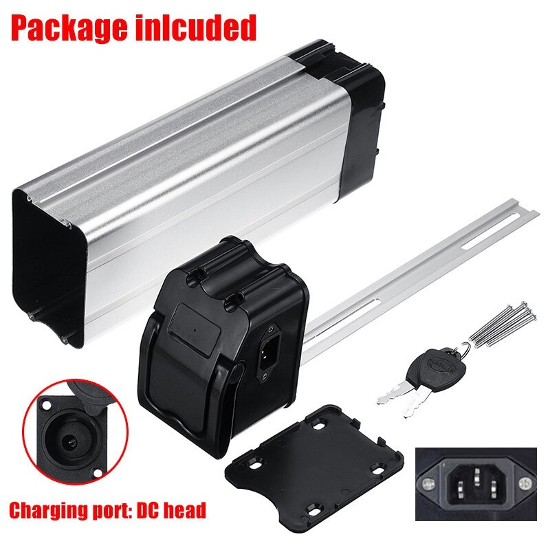 Elcykel plast lithium batteri boks 36v/48v/60v stor kapacitet 18650 holder kuffert cykel tilbehør