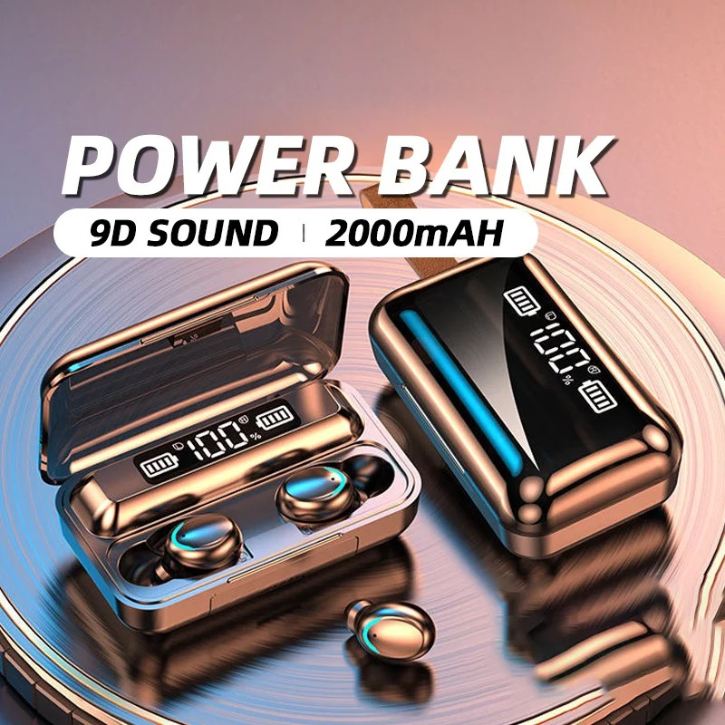 TWS F9-5 słuchawki Bluetooth 5.3 słuchawki bezprzewodowe radio Hifi sportowe wodoodporne słuchawki douszne zestaw słuchawkowy aparaty słuchowe z mikrofonem Handfree