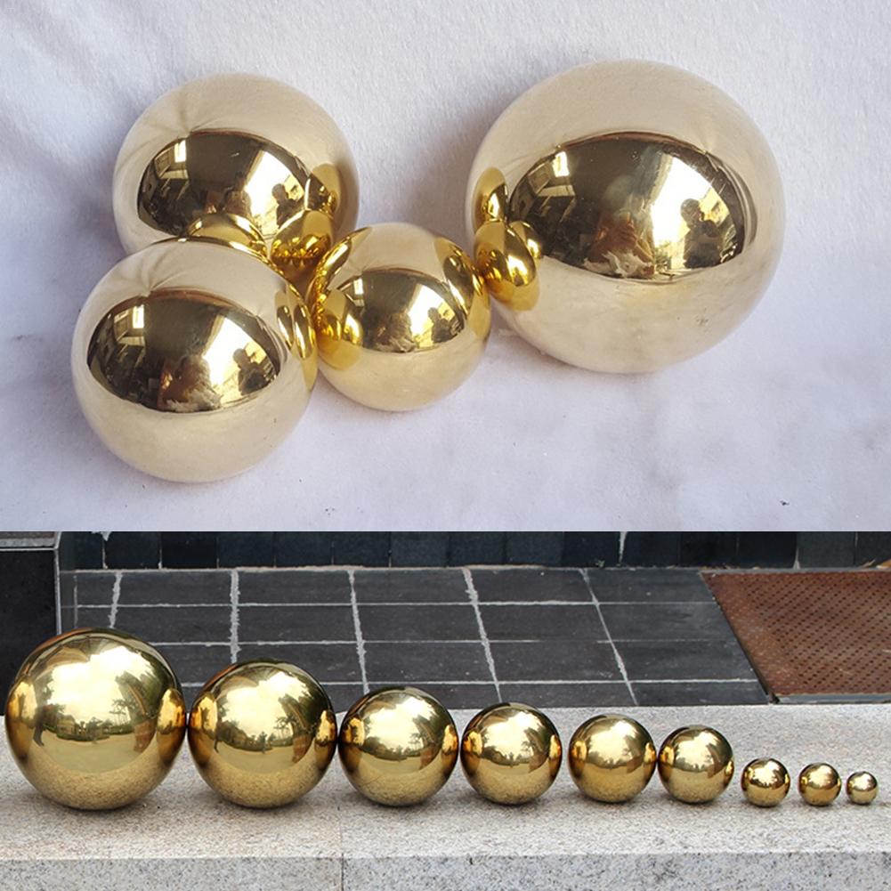 25-120mm rustfritt stål titan måke sliver hul ball sømløs hjem og hage dekorasjon speil ball kule festdekorasjon