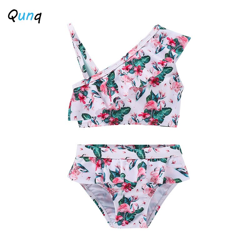 Qunq Meisje Badmode Zomer Bloemen Sling Shorts Tweedelige Outfits Voor Meisjes Boutique Infant Bad Set