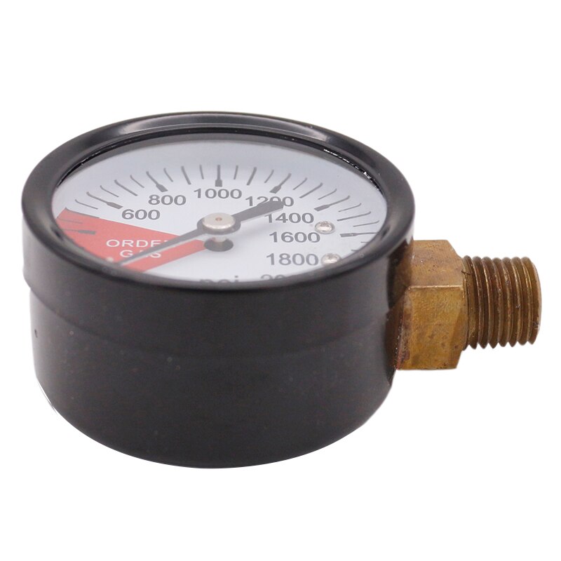 Hochdruck Manometer für Bahre/Limonade Fass System Regler 0 ~ 2000 PSI Rechten Hand Gewinde-1/4 "NPT