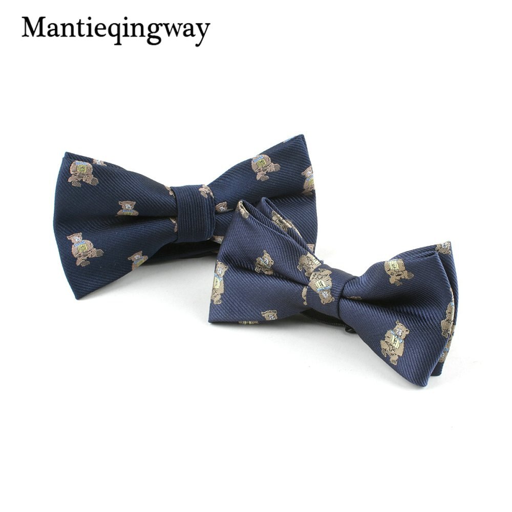 Poliéster adultos niños arco juegos de lazos para hombres animales patrón pajarita para niños camisas de boda Bowknot Cravats