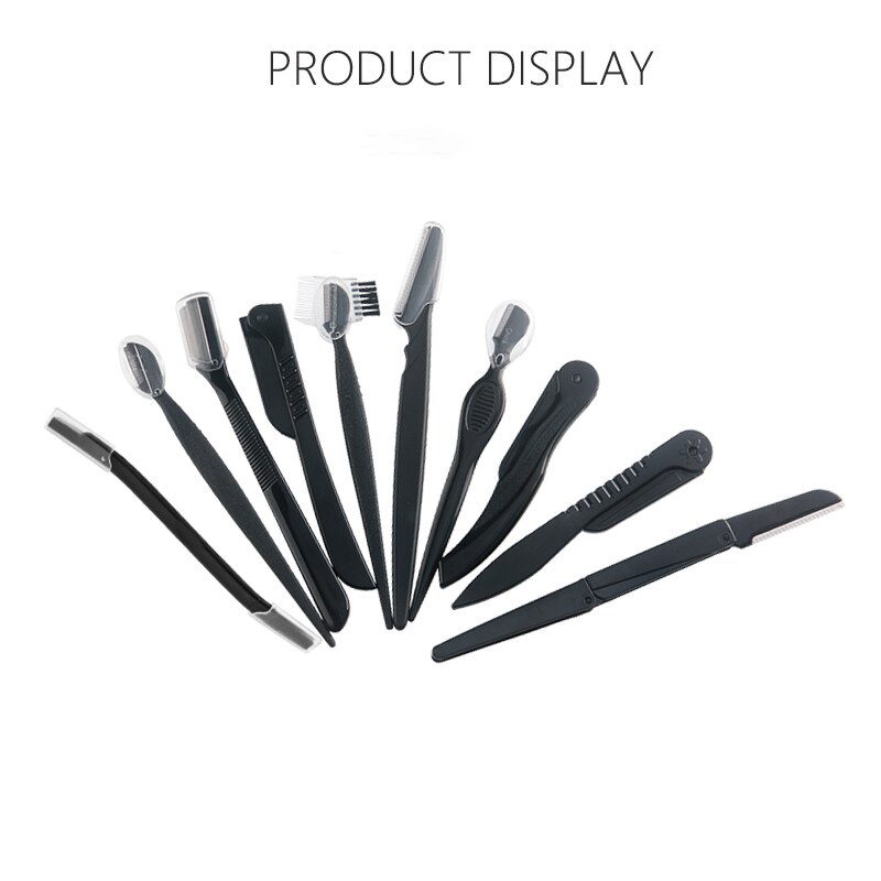 2Pcs Portable Eyebrow Razor Blade Makeup Eyebrow Trimmer Shaper Shaver Face Hair Remover Set Women Body Cosmetics Homeuse TSLM1