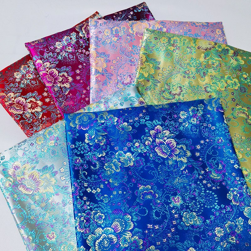 Brocado padrão jacquard tecidos de alta qualidade vestido de cetim material para costura cheongsam e quimono diy designer
