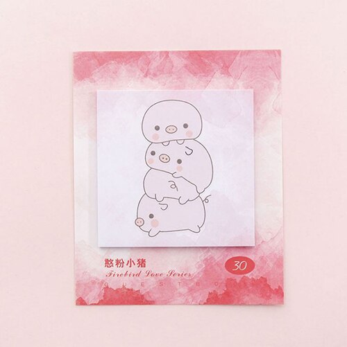 Bloc de notas Kawaii, hojas creativas, notas adhesivas, planificador, papelería, suministros escolares, pegatinas de papel, 30 hojas: 10