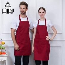 6 farger justerbar grime hals forkle fast lang lomme kokk arbeidsklær restaurant hotell matte service kelner arbeidsuniform bbq forkle