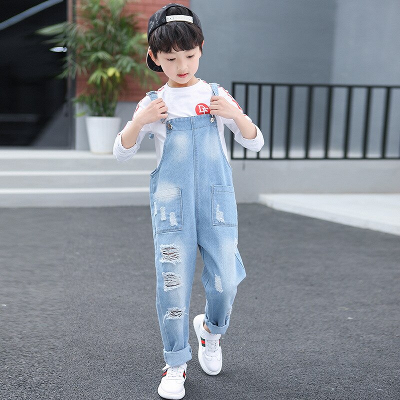 freundlicher Overall Herbst Jungen Mädchen Denim Hosenträger Jeans für jugendlich Einstellbare Band Strampler freundlicher Kleidung Gesamt Kleidung: 12