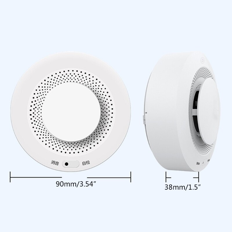 Smart Fire Alarm Progressive Sound Photoelectric Smoke Sensor Remote Linkage APP 1XCB