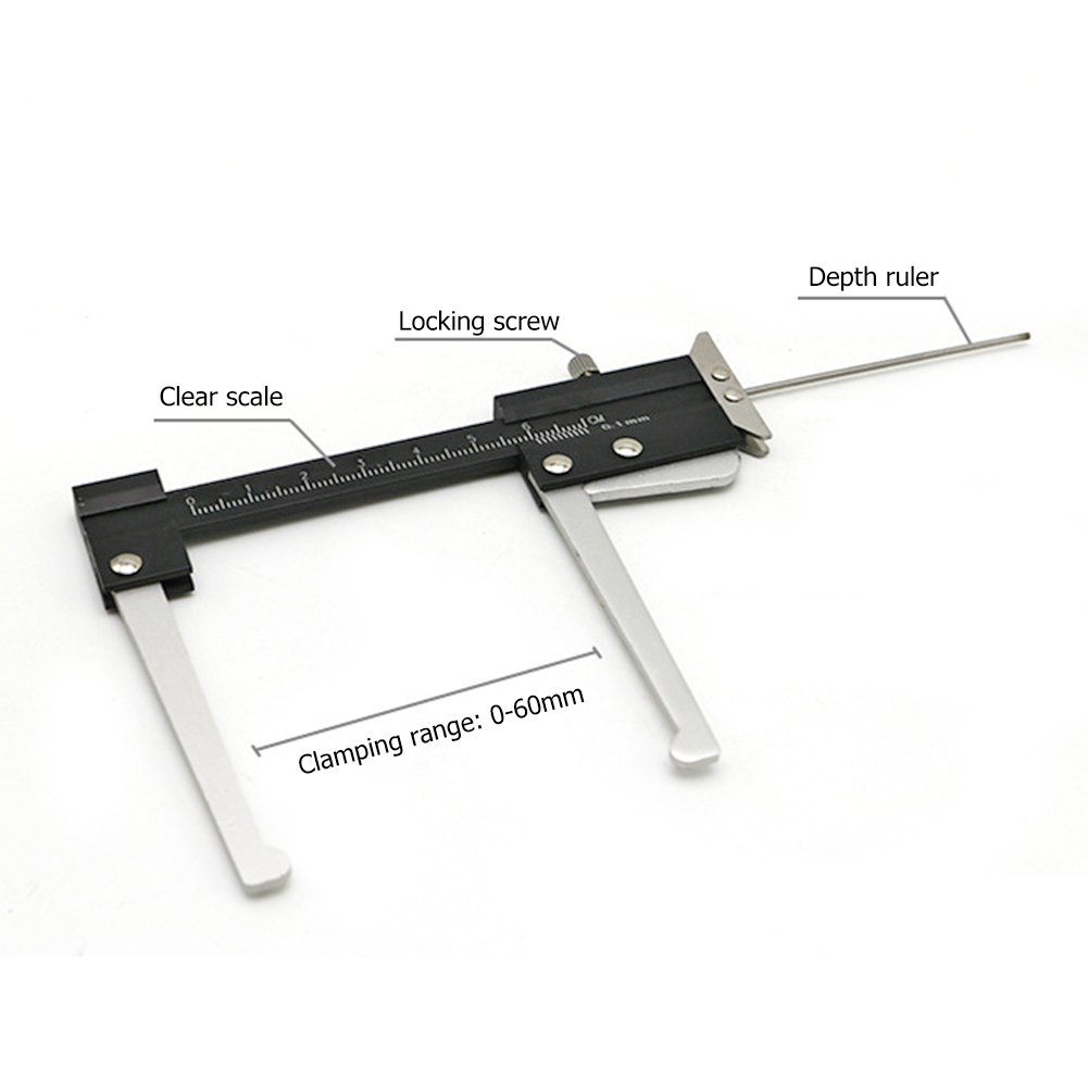 Brake Disc Thickness Measuring Vernier Caliper Auto Car Tyre Plate Wear Depth Ruler Brake Thickness Measuring Gauging Tool