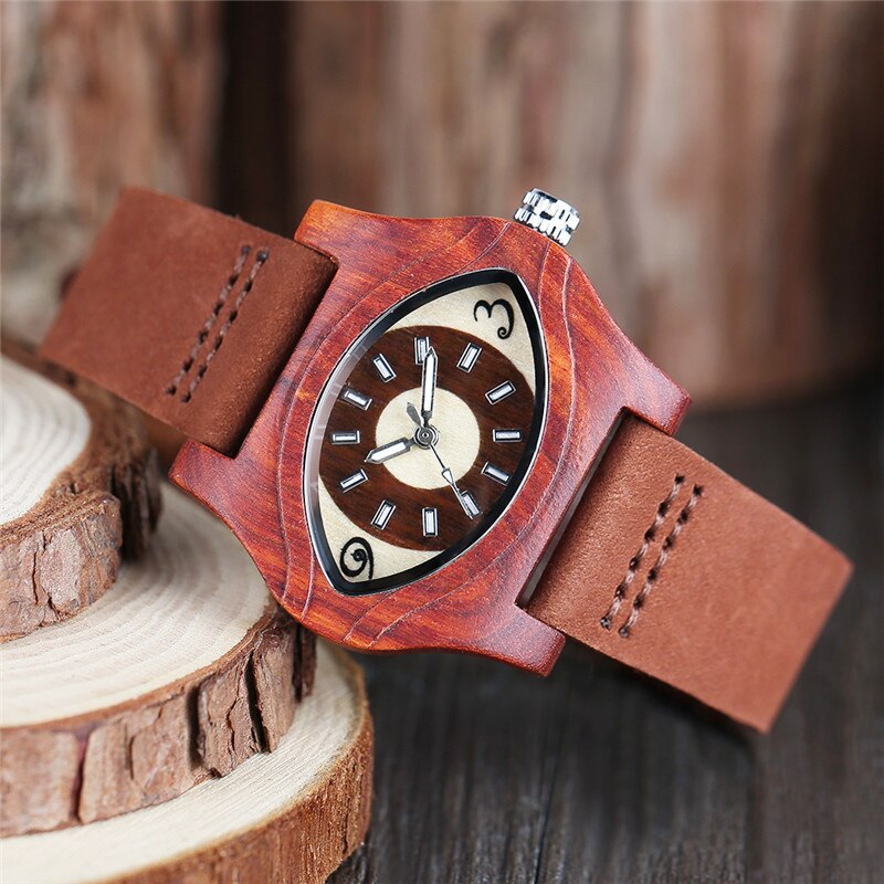 RORIOS Houten Horloges Mannen Analoge Quartz Horloges Natuurlijke