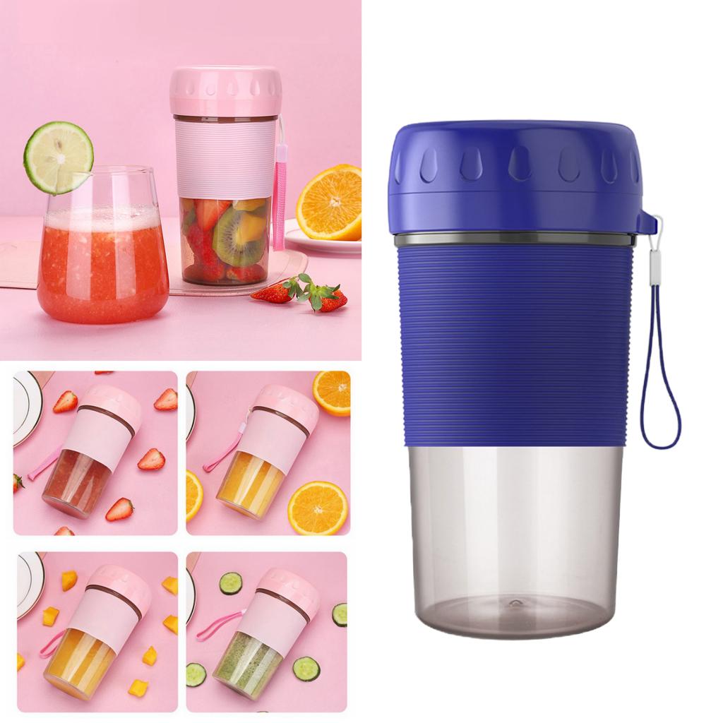 Bärbar personlig mixer elektrisk usb liten smoothie juicer kopp, mini hushållsfrukt mixer med 300ml glasflaskor