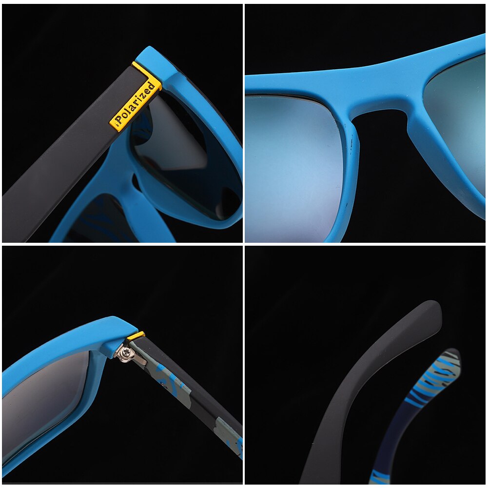 Gafas de sol con revestimiento polarizado para hombre y mujer, lentes de sol grandes con patrón decorativo para deportes al aire libre, ciclismo, pesca, montura de movimiento grande