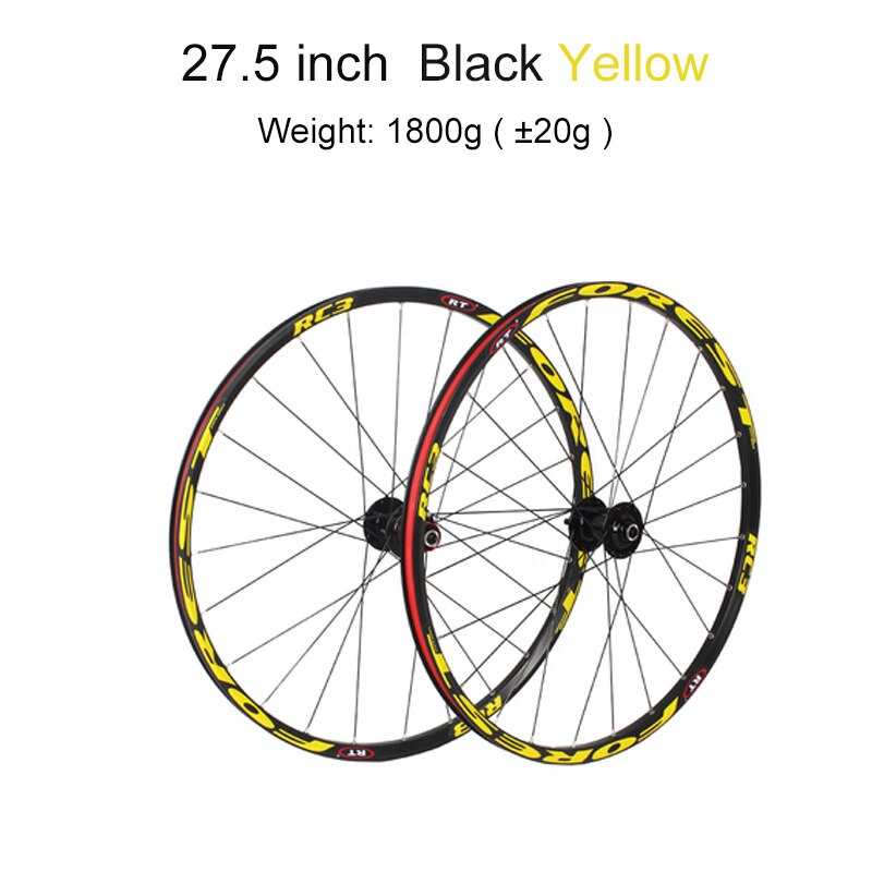 Mountainbike Mtb Cross Country Fietsen Wheel Hub Fietsonderdelen 26 27.5 Inch RC3 Peilin Dragende Aluminium Fiets: 27.5 Black yellow