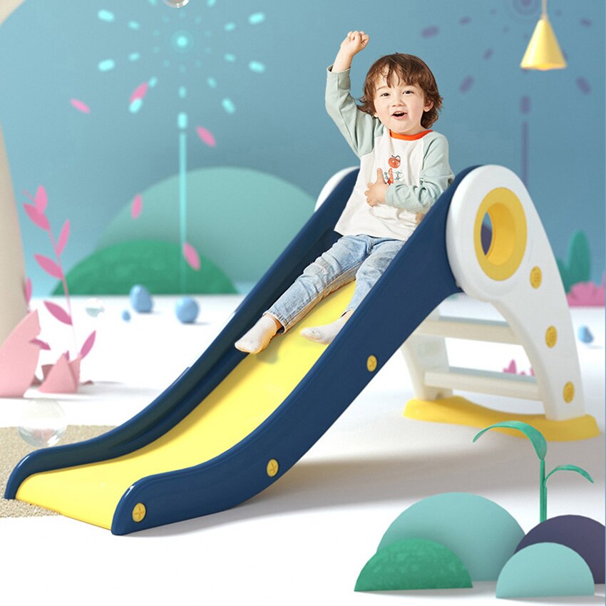 Tobogán de juguete para niños, tobogán de plástico plegable para niños, interior, exterior, arriba y abajo, escalador de jardín de infancia, parque infantil pequeño