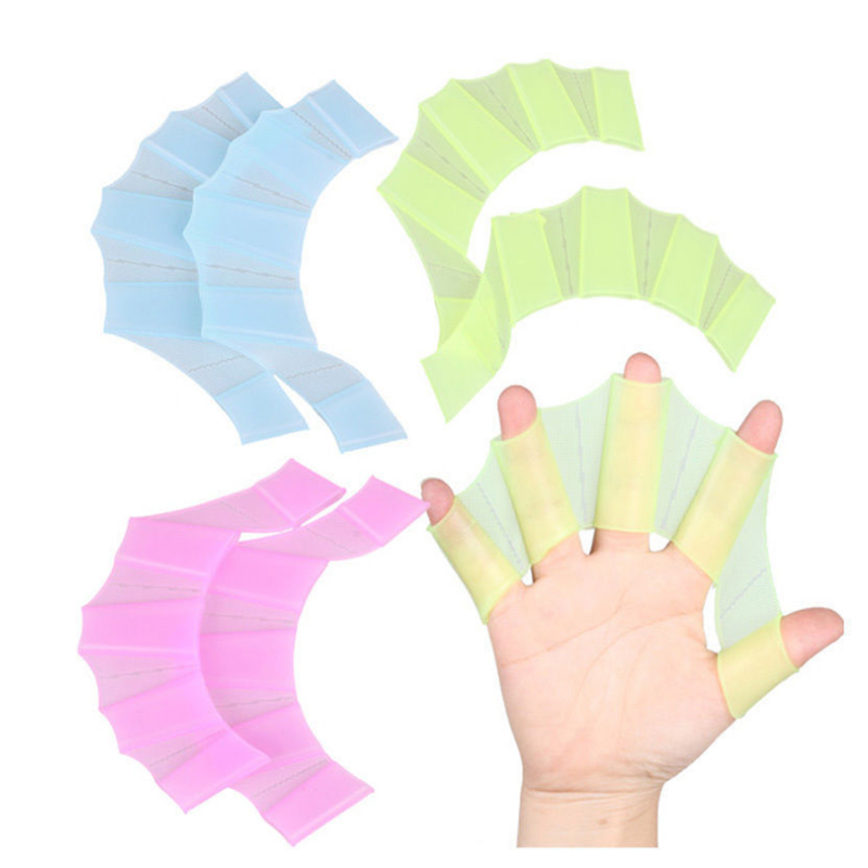 Schwimmen Hand Finger flosse Lernen Schwimmbad Zubehör Finger tragen Hand Netz Flossen Ausbildung Tauch handschuhe Schwimmen Schwimmbad Paddel