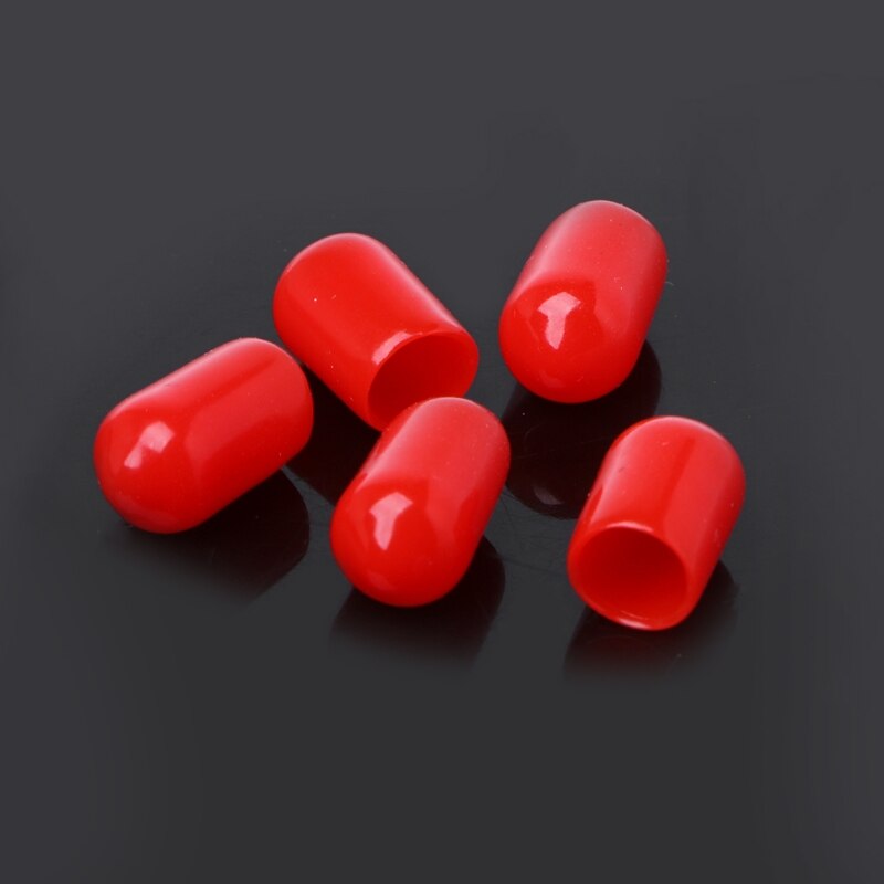 100PCS 6mm Red Protective Cover Rubber Covers Dust Cap For SMA Connector