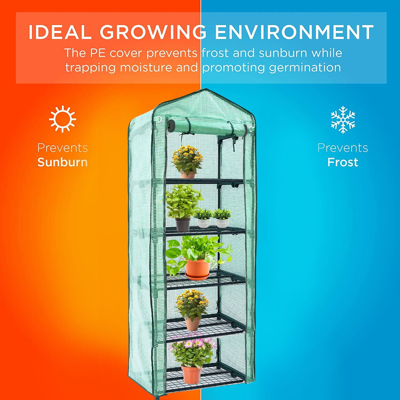 Mini Household Plant Greenhouse Shed Multifunctional Durable Waterproof Garden Conservatory Portable Green House