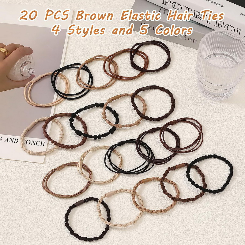 Bandas de goma bohemias para el pelo para mujer, elasticas gomas para hacer pulseras Bohemia gomillas del pelo para niñas gomitas pelo niña gomas de pelo negras coleteros para el pelo mujer accesorios para la cabeza