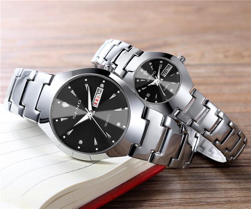 Kalender par ure guld armbåndsur til damer personlighed populær trend kvindelige armbåndsur diamant quartz
